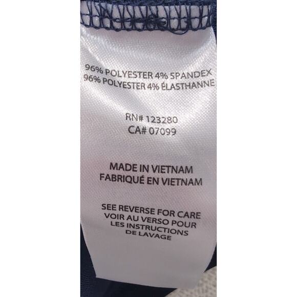 Travis Mathew Cabana Stripe Navy Blue Performance Golf Polo Shirt Size Large - Picture 4 of 5